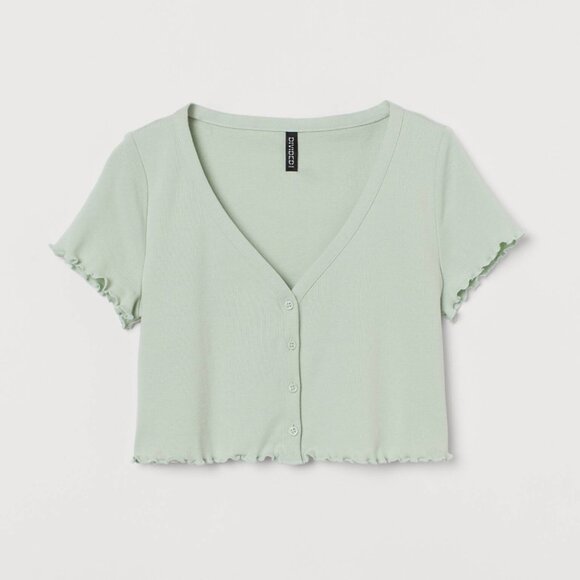 H&M Button-Front Crop Top - NWOT! - Picture 1 of 4